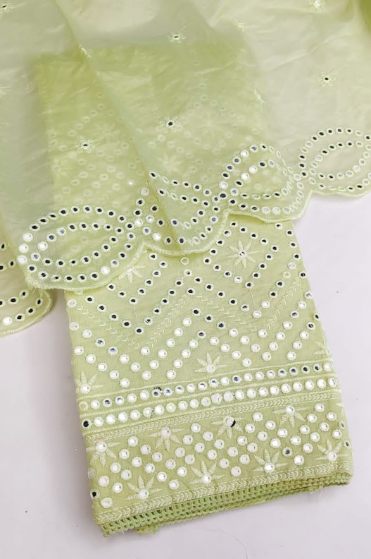 Fancy Chanderi Silk with Multi Mirror Work Salwar Suit